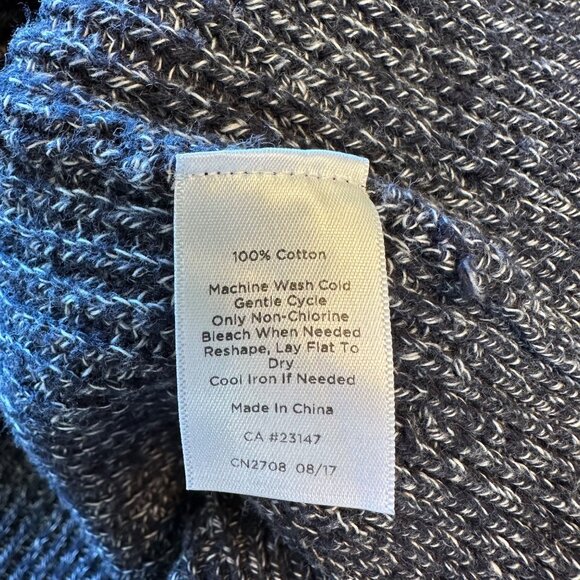 Talbots Womens Cable Knit Black White Cotton Blend Long Sleeve Sweater 1X - Picture 6 of 8